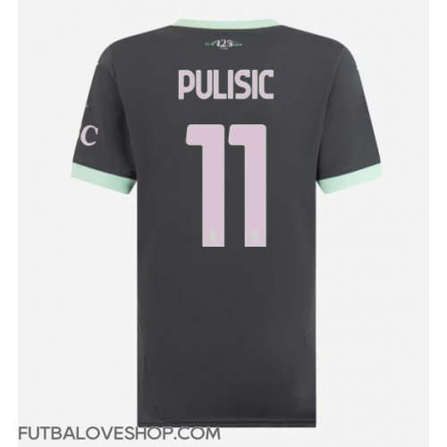 Dres AC Milan Christian Pulisic #11 Tretina pre Ženy 2024-25 Krátky Rukáv